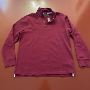 NWT J. Crew 1/4 zip rugby shirt size large